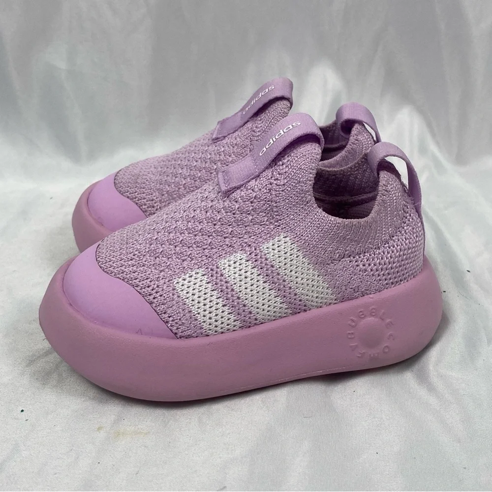Adidas Baby Girl Kids Pink Slip-On Sneakers Size 5K - Picture 15 of 16
